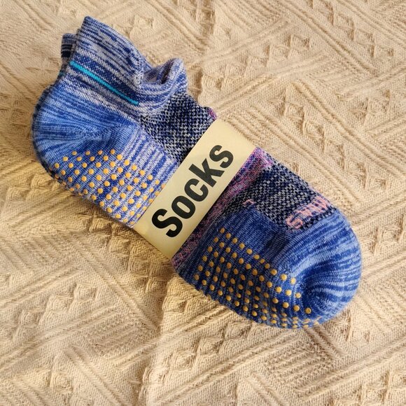 Bombas 3-Pair Womens' Blue Hex Tec Breathable Ankle Socks Lightweight Size L - Picture 1 of 3